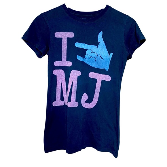 Vintage ASL Love Michael Jackson graphic Tshirt 90’s, Y2K size S/M - Picture 2 of 6